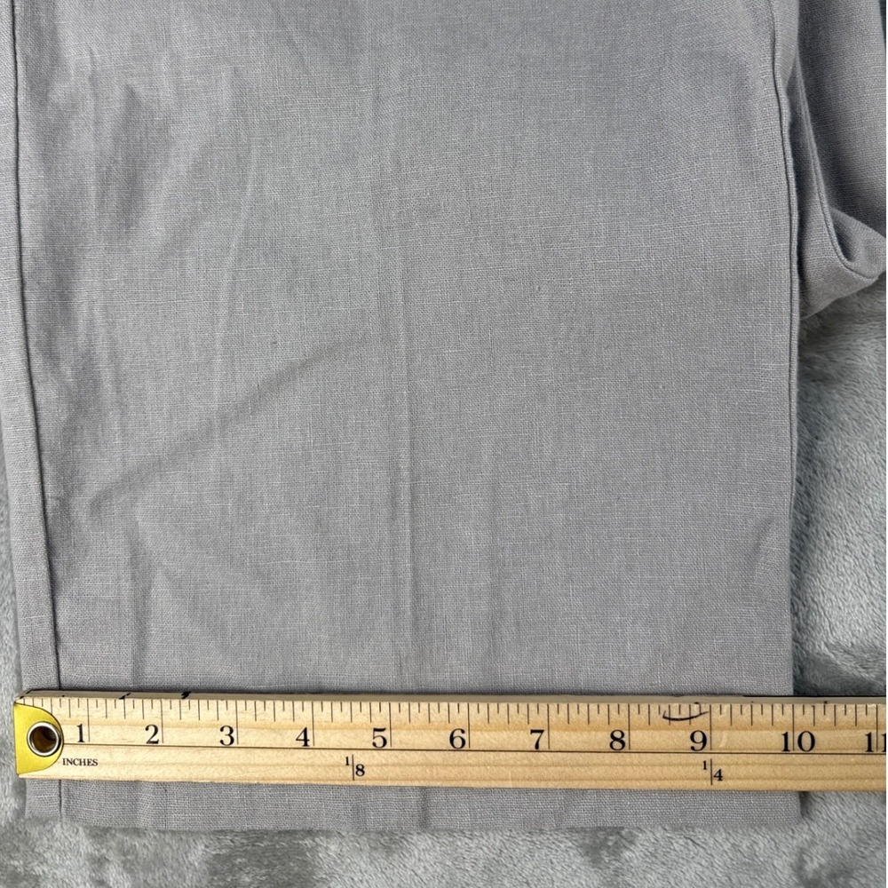 Marc Anthony Linen Pants Mens XXL Luxury Gray Straight Leg EUC - Picture 5 of 9